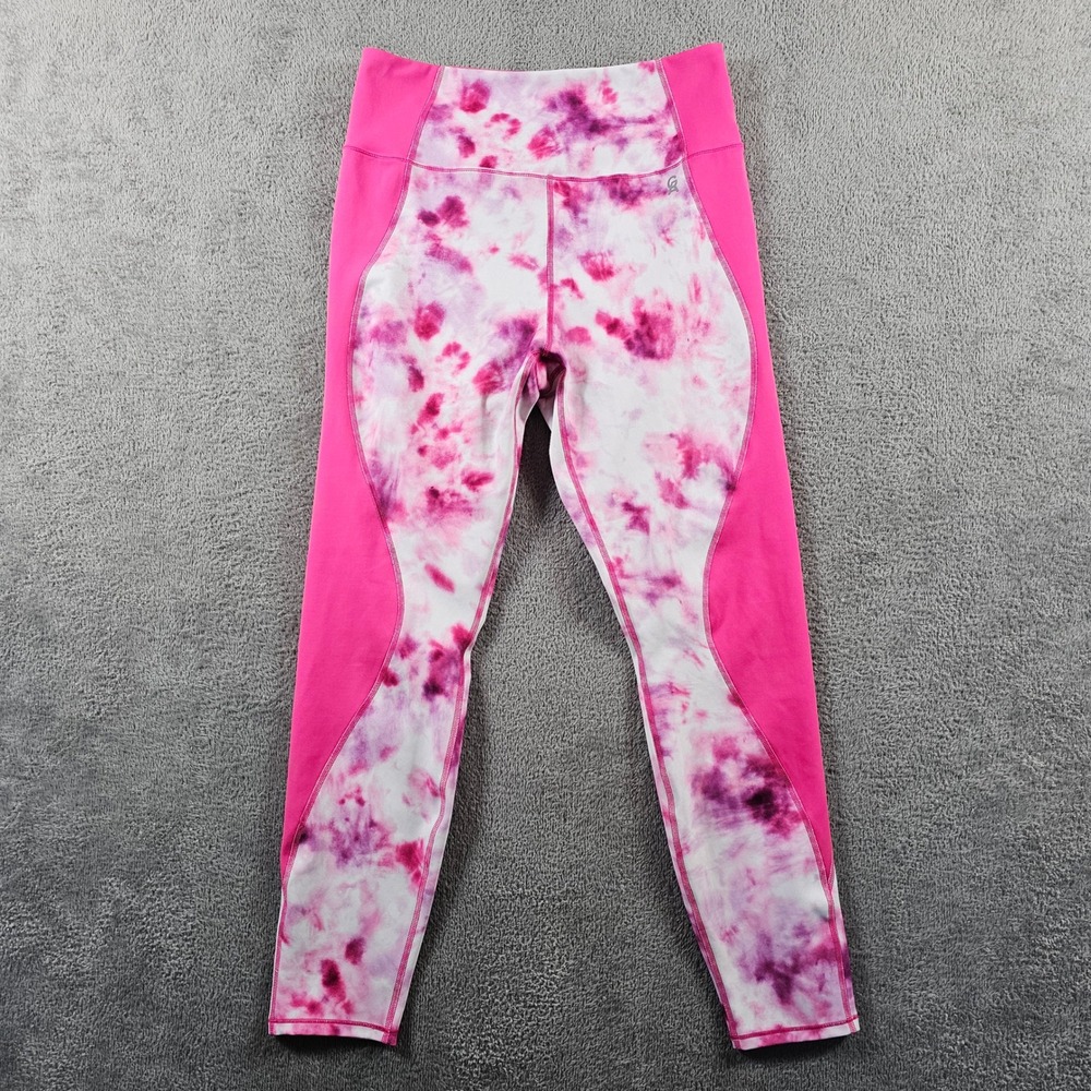 Good American Womens Quartz Tie Dye Pink High Rise Leggings Size 4 (XL)